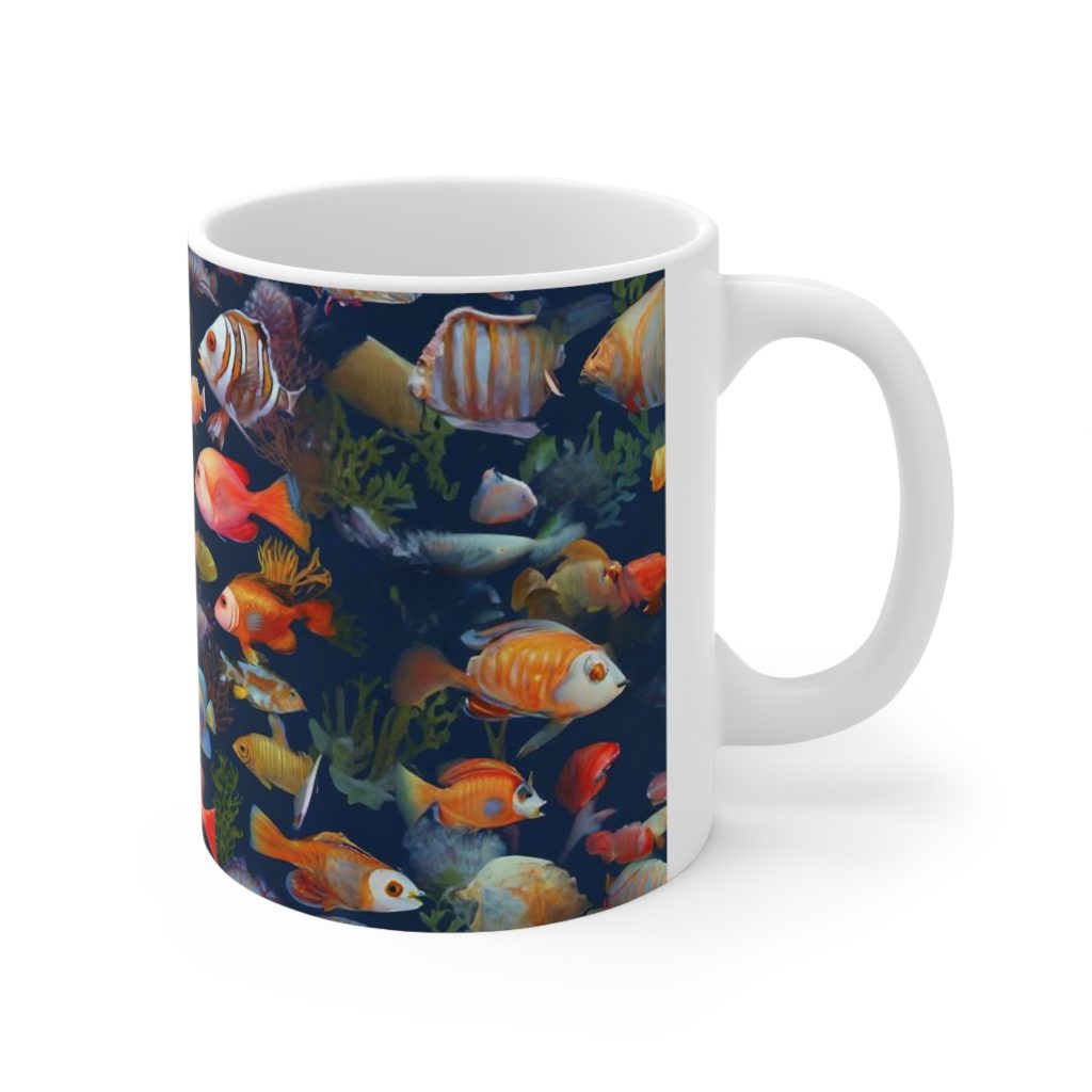Tropical School Of Fish On Mug