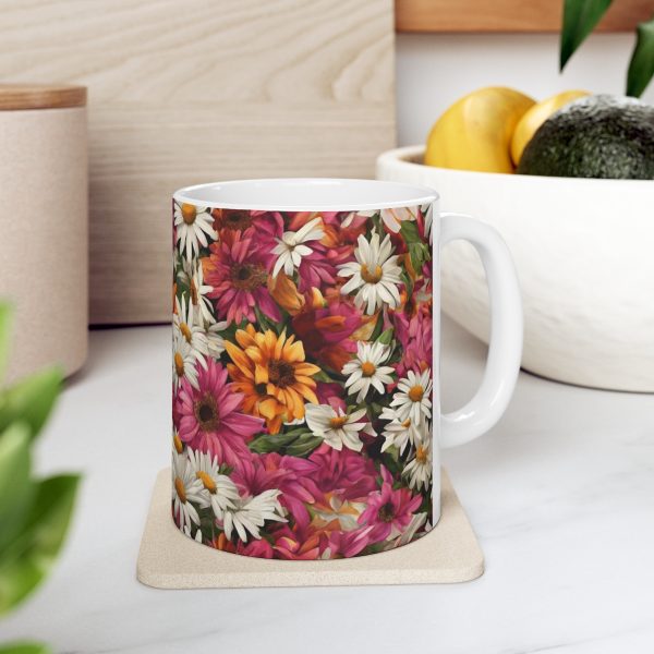 Flower Happy With A Ceramic Coffee Mug