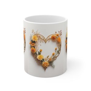 Rose Straw Heart Coffee Mug
