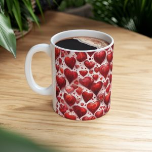 Red Heart of Love coffee cup
